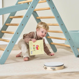 Tutti Bambini Scala Montessori 3 in 1 Pikler Climbing Frame with Climbing Wall - Ocean Stone