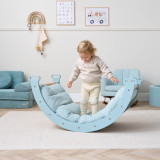 Tutti Bambini Scala Montessori 3 in 1 Pikler Climbing Frame with Climbing Wall - Ocean Stone