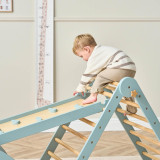 Tutti Bambini Scala Montessori 3 in 1 Pikler Climbing Frame with Climbing Wall - Ocean Stone