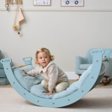 Tutti Bambini Scala Montessori 3 in 1 Pikler Climbing Frame with Climbing Wall - Ocean Stone