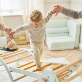 Tutti Bambini Scala Montessori 3 in 1 Pikler Climbing Frame with Climbing Wall - Sea Mist