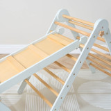 Tutti Bambini Scala Montessori 3 in 1 Pikler Climbing Frame with Climbing Wall - Sea Mist