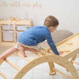 Tutti Bambini Scala Montessori 3 in 1 Pikler Climbing Frame with Climbing Wall - Natural