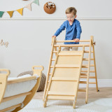 Tutti Bambini Scala Montessori 3 in 1 Pikler Climbing Frame with Climbing Wall - Natural