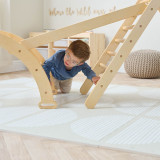 Tutti Bambini Scala Montessori 3 in 1 Pikler Climbing Frame with Climbing Wall - Natural