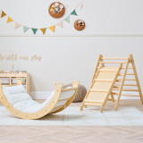 Tutti Bambini Scala Montessori 3 in 1 Pikler Climbing Frame with Climbing Wall - Natural