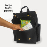 My Babiie Backpack Changing Bag - Black Quilted