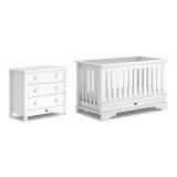 Boori Eton Convertible Plus 2 Piece Room Set (with 3 Drawer Chest) - White