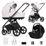 Venicci Claro 3-in-1 Tiago Travel System - Vanilla