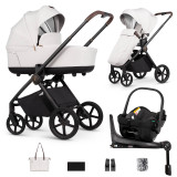 Venicci Claro 3-in-1 Tiago + 360 Base Travel System - Vanilla
