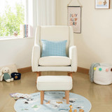 Babymore Ida Nursing Chair with Stool - Boucle