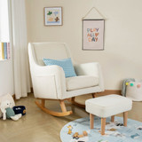 Babymore Ida Nursing Chair with Stool - Boucle
