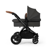 Ickle Bubba Stomp Luxe 9-Piece Pram - Black/Charcoal Grey/Tan