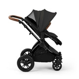 Ickle Bubba Stomp Luxe 9-Piece Pram - Black/Charcoal Grey/Tan