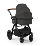 Ickle Bubba Stomp Luxe 9-Piece Pram - Black/Charcoal Grey/Tan