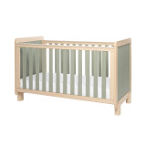 Tutti Bambini Kuba Cot Bed - Golden Oak/Sage Weave