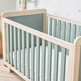 Tutti Bambini Kuba Cot Bed - Golden Oak/Sage Weave
