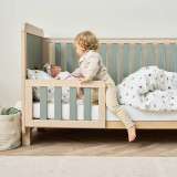 Tutti Bambini Kuba Cot Bed - Golden Oak/Sage Weave