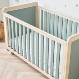 Tutti Bambini Kuba Cot Bed - Golden Oak/Sage Weave