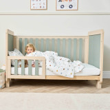 Tutti Bambini Kuba Cot Bed - Golden Oak/Sage Weave