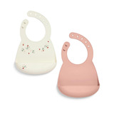 Mamas & Papas Silicone Bibs (2 Pack) - Floral Berry