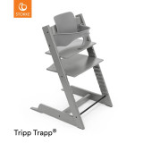 Stokke® Tripp Trapp® Highchair + Baby Set + Cushion Bundle - Storm Grey
