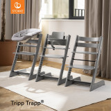 Stokke® Tripp Trapp® Highchair + Baby Set + Tray Bundle - Storm