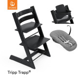 Stokke® Tripp Trapp® Highchair + Baby Set + Newborn Set Bundle - Black