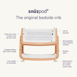 SnuzPod 5 Bedside Crib - Cashmere