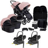 iCandy Orange 4 Twin Cabriofix Travel System Bundle - Rose/Black