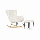 CuddleCo Marley Nursing Chair & Footstool - Teddy Off White