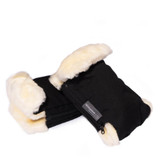 Naturally Sheepskins Fleece Hand Mitts - Black