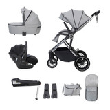 Babymore Chia Pecan i-Size & Base Travel System - Pearl Grey