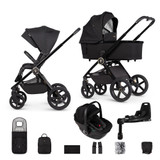 Venicci Upline 2 3-in-1 Tiago + 360 Base Travel System - All Black