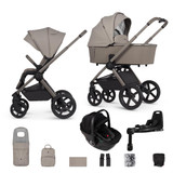 Venicci Upline 2 3-in-1 Tiago + 360 Base Travel System - Taupe