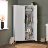 Obaby Orla Double Wardrobe - White with Natural