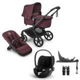 Bugaboo Fox 5 Renew All Terrain Pushchair + Cloud T & Base - Dark Cherry