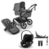 Bugaboo Fox 5 Renew All Terrain Pushchair + Cloud T & Base - Moon Grey