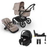 Bugaboo Fox 5 Renew All Terrain Pushchair + Pebble 360 Pro & Base - Desert Taupe Melange