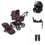 Bugaboo Fox 5 Renew All Terrain Pushchair + Pebble 360 Pro & Base - Dark Cherry