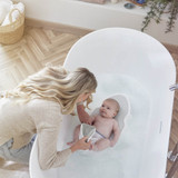Shnuggle Newborn Bath Support - White/Grey