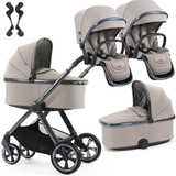 Babystyle Oyster 4 Twin Pushchair - Stone