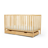 Ickle Bubba Hartley Classic Cot, Under Drawer & Premium Sprung Mattress - Pine