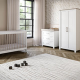 Silver Cross Valencia Complete Nursery Set - White/Natural Ash