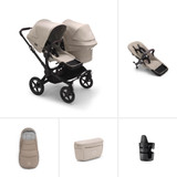 Bugaboo Donkey 5 Duo Complete Bundle - Black/Desert Taupe