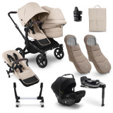 Bugaboo Donkey 5 Duo Ultimate Bundle - Black/Desert Taupe