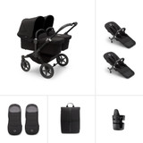 Bugaboo Donkey 5 Twin Complete Bundle - Black/Midnight Black