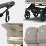 Bugaboo Donkey 5 Twin Complete Bundle - Black/Desert Taupe