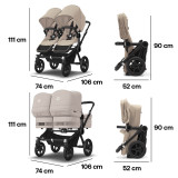 Bugaboo Donkey 5 Twin Complete Bundle - Black/Desert Taupe