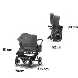 Bugaboo Donkey 5 Twin Ultimate Bundle - Graphite/Grey Melange